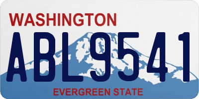 WA license plate ABL9541