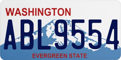 WA license plate ABL9554