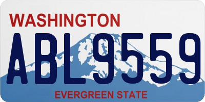 WA license plate ABL9559