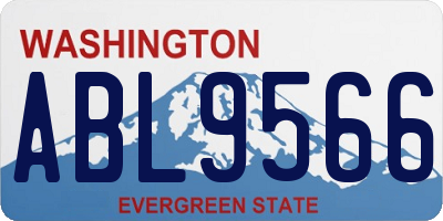 WA license plate ABL9566