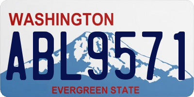 WA license plate ABL9571