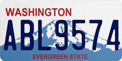 WA license plate ABL9574