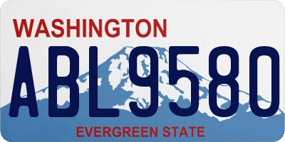 WA license plate ABL9580
