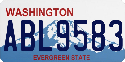 WA license plate ABL9583