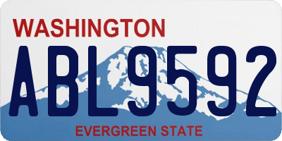 WA license plate ABL9592