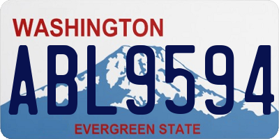 WA license plate ABL9594