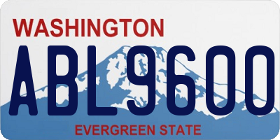 WA license plate ABL9600