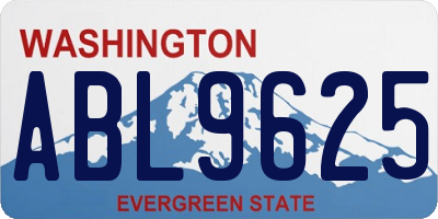 WA license plate ABL9625