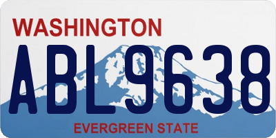 WA license plate ABL9638