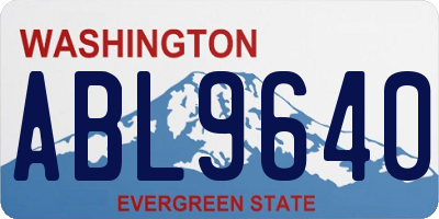 WA license plate ABL9640