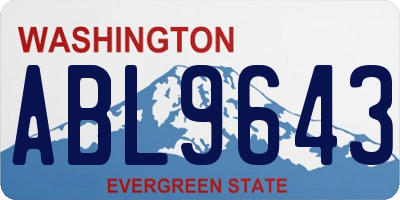 WA license plate ABL9643