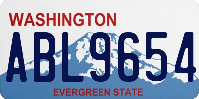 WA license plate ABL9654