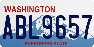 WA license plate ABL9657