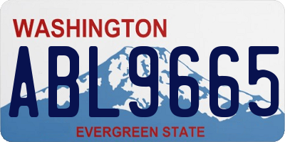 WA license plate ABL9665