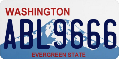 WA license plate ABL9666