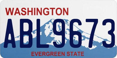 WA license plate ABL9673