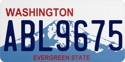 WA license plate ABL9675