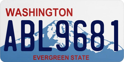 WA license plate ABL9681