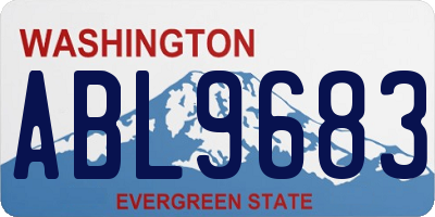 WA license plate ABL9683