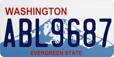 WA license plate ABL9687