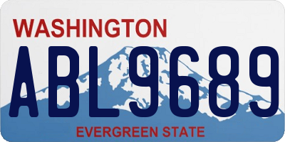 WA license plate ABL9689