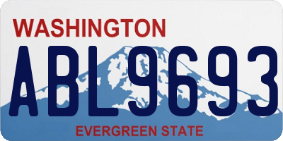 WA license plate ABL9693