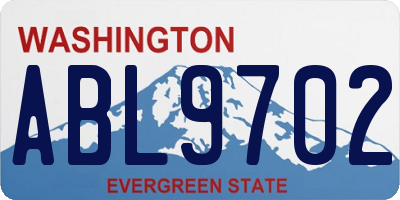WA license plate ABL9702