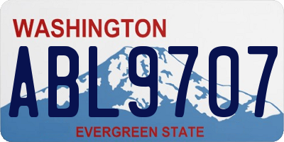 WA license plate ABL9707