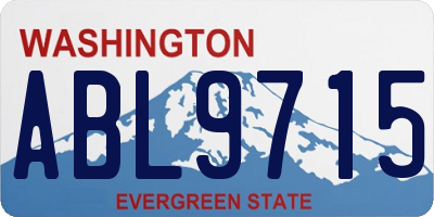 WA license plate ABL9715