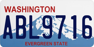 WA license plate ABL9716