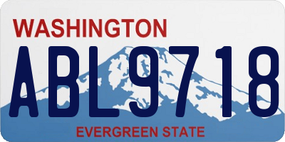 WA license plate ABL9718