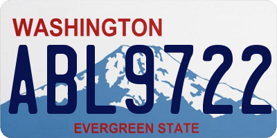 WA license plate ABL9722