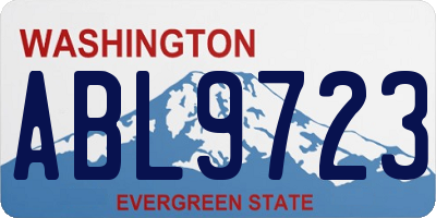 WA license plate ABL9723