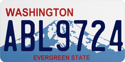 WA license plate ABL9724