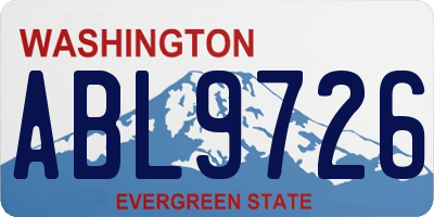WA license plate ABL9726