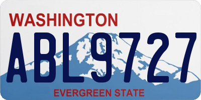 WA license plate ABL9727