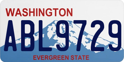 WA license plate ABL9729