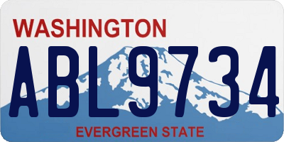 WA license plate ABL9734