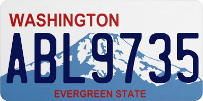 WA license plate ABL9735