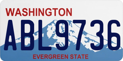 WA license plate ABL9736