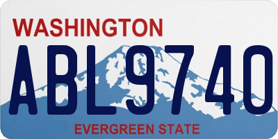 WA license plate ABL9740