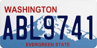 WA license plate ABL9741