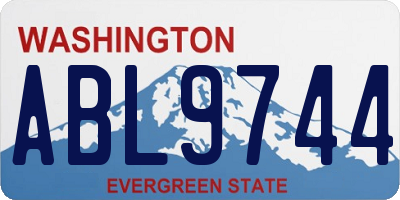 WA license plate ABL9744