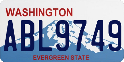 WA license plate ABL9749