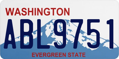 WA license plate ABL9751