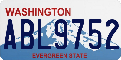 WA license plate ABL9752