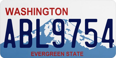 WA license plate ABL9754