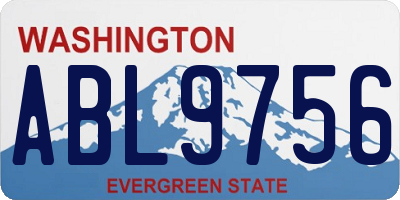 WA license plate ABL9756