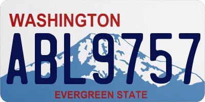 WA license plate ABL9757