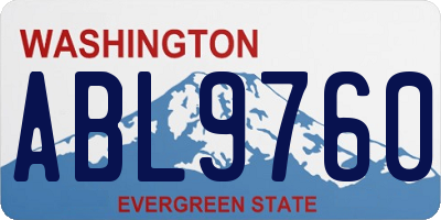 WA license plate ABL9760